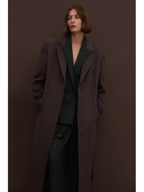 Estro Estro Παλτό ER00117926 Καφέ Loose Fit