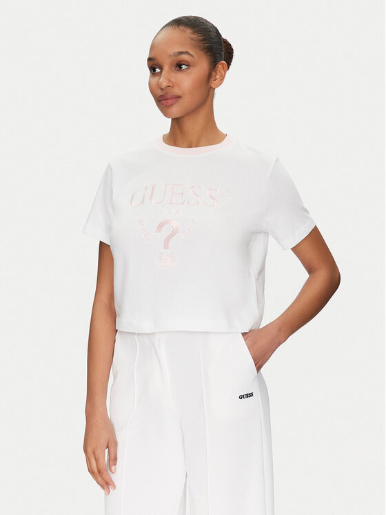 Guess Tričko V5GI18 I3Z14 Biela Regular Fit