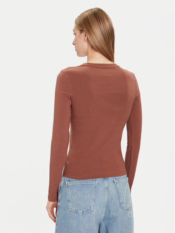 Guess Jeans Guess Jeans Блуза W4YI22 J1314 Бежов Slim Fit
