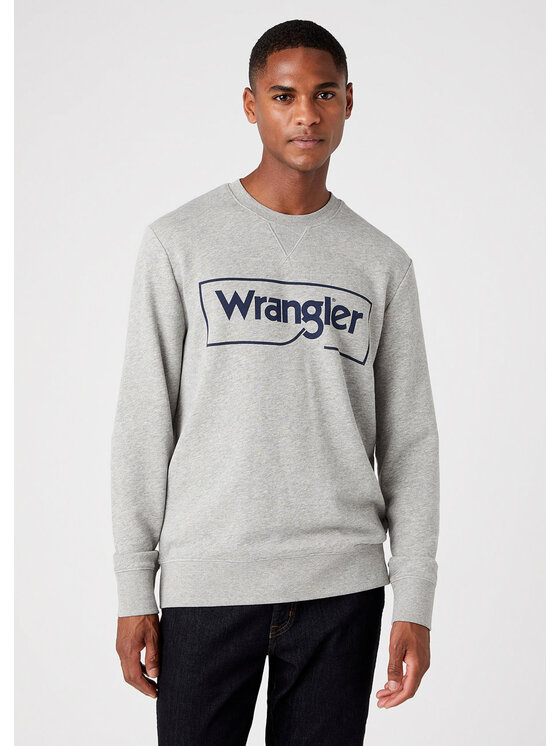 Wrangler Wrangler Felpa FRAME LOGO SWS Grigio Regular Fit