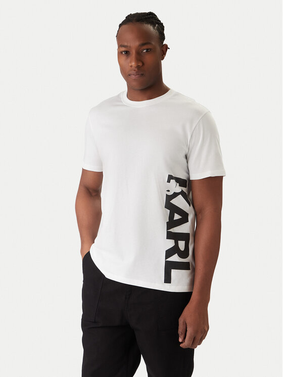 KARL LAGERFELD Tricou A2M46038 Alb Regular Fit