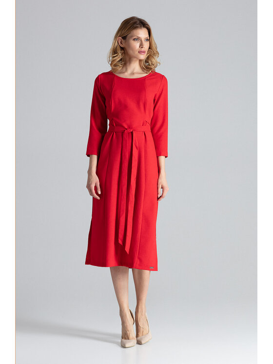 FIGL FIGL Sukienka M631 Czerwony Regular Fit