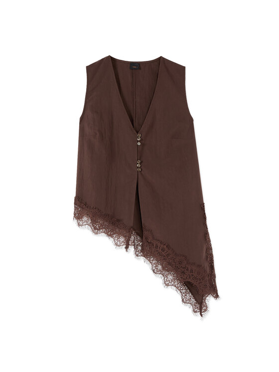 Oltre Oltre Bluzka 2167R003269N032 Brązowy Regular Fit