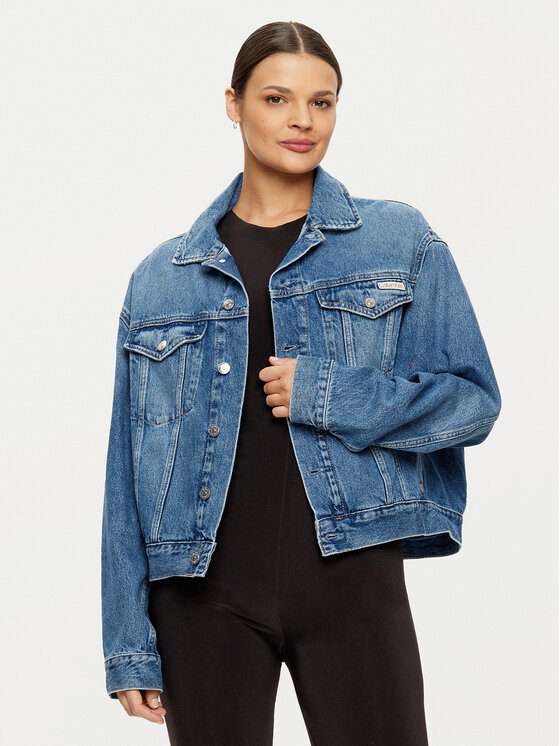 Calvin Klein Jeans Calvin Klein Jeans Geacă de blugi J20J224546 Bleumarin Boxy Fit