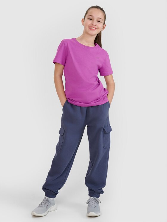 4F 4F T-Shirt 4FJWSS25TTSHF2177-50S Fioletowy Regular Fit