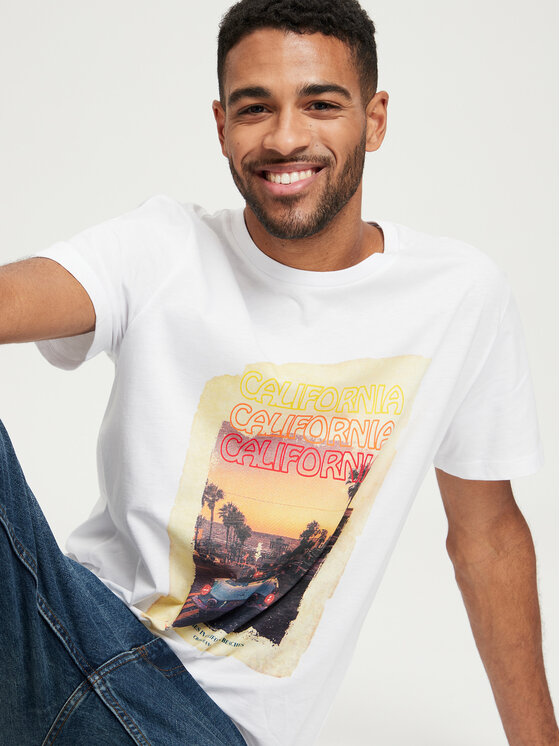 Cross Jeans Cross Jeans T-Shirt 15911-008 Biały Regular Fit