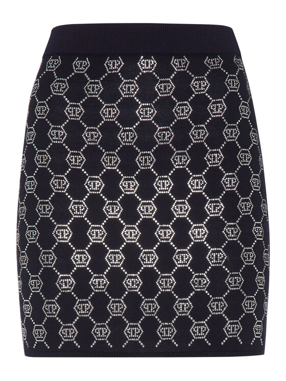 PHILIPP PLEIN PHILIPP PLEIN Gonna 11549 Blu scuro Fitted Fit