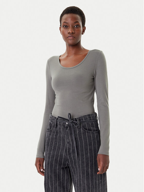 ONLY ONLY Блуза Live Love 15204712 Сив Stretch Fit