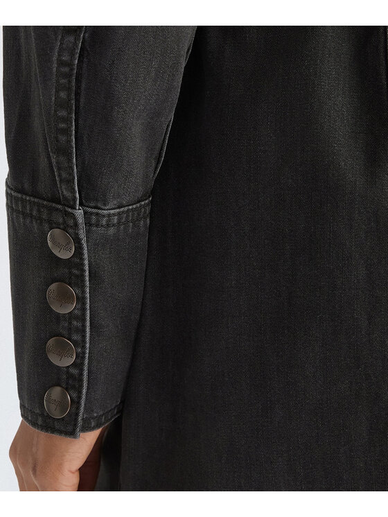 Wrangler Wrangler Sukienka jeansowa 112378150 Czarny Regular Fit