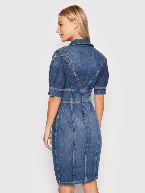 Guess Guess Дънкова рокля W2GK31 D3ZTL Тъмносин Regular Fit