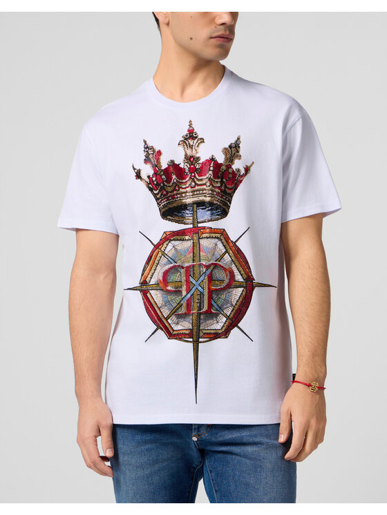 PHILIPP PLEIN PHILIPP PLEIN T-Shirt 29021 Biały Regular Fit