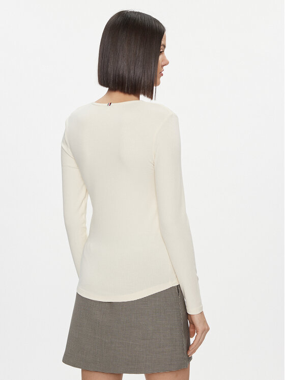 Tommy Hilfiger Tommy Hilfiger Blusa WW0WW41654 Beige Slim Fit