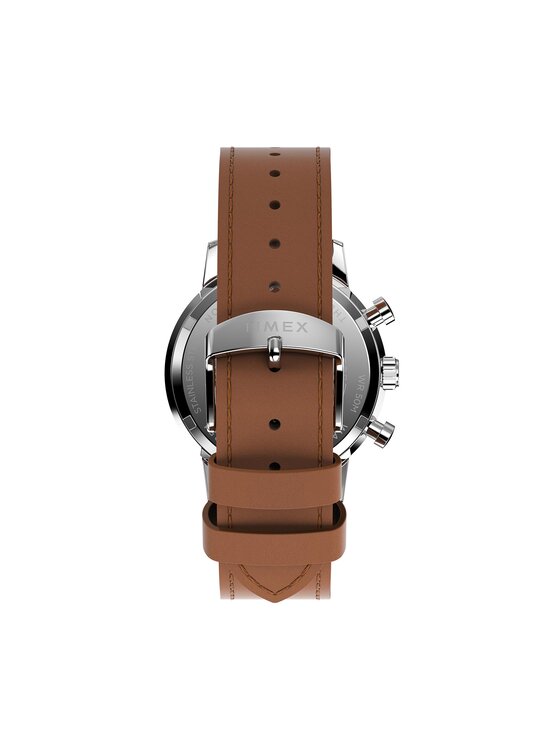 Timex Timex Zegarek Marlin Chronograph TW2W10100 Brązowy