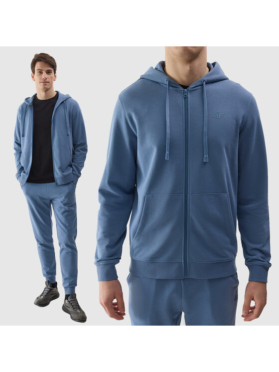 4F 4F Felpa 4FWSS24TSWSM0951 Blu Regular Fit