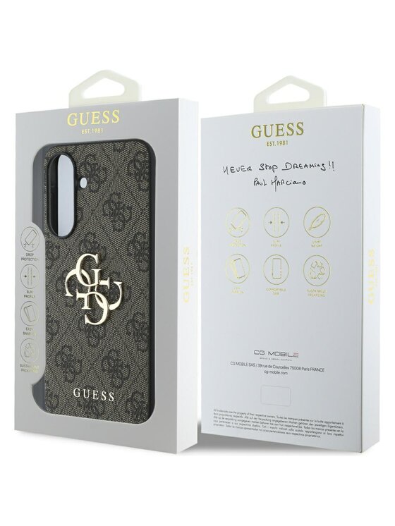 Guess Guess Etui na telefon Samsung Galaxy A36 Brązowy