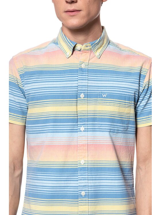 Wrangler Wrangler Camicia SS 1 PKT BUTTON DOWN Multicolore Regular Fit