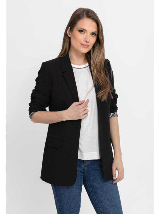 Volcano Volcano Marynarka JB-KADIA Czarny Regular Fit