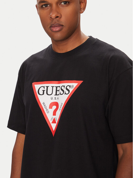 Guess Jeans Guess Jeans Póló M4YI45 K8FQ4 Fekete Oversize
