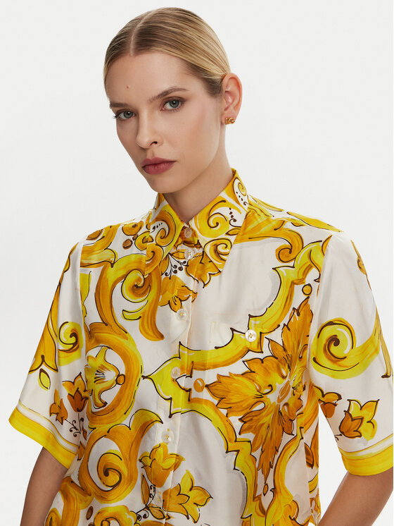 Dolce&Gabbana Dolce&Gabbana Camicia F5S01T HI1TK Giallo Regular Fit