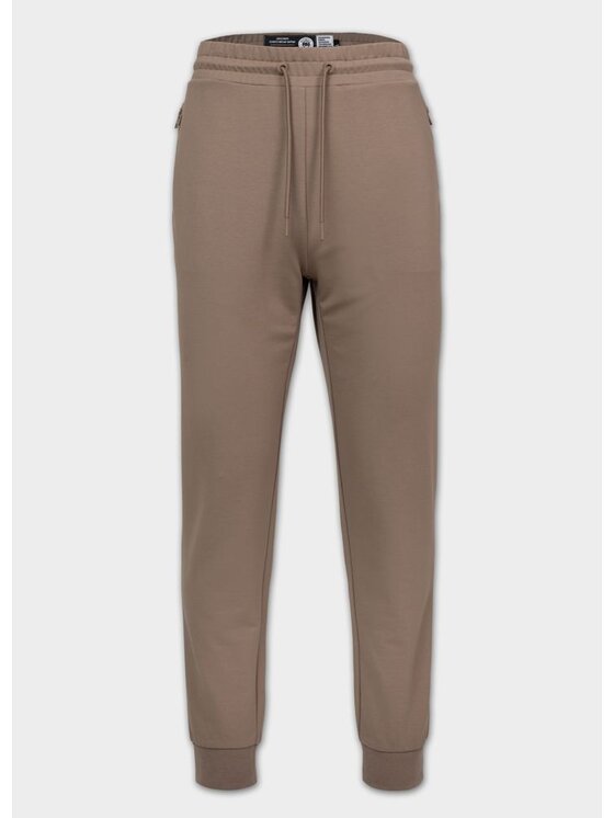 PITBULL PITBULL Spodnie dresowe SMALL LOGO NUGGET Brązowy Regular Fit