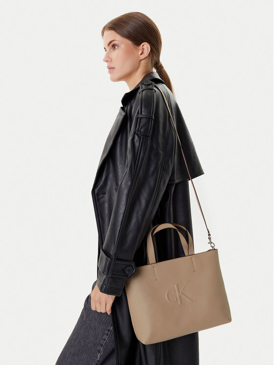 Calvin Klein Jeans Calvin Klein Jeans Rankinė Sculpted Mini Ew Tote LV04K3111G Smėlio