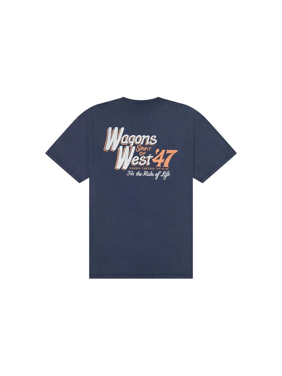Wrangler Wrangler T-Shirt GRAPHIC TEE Niebieski Relaxed Fit