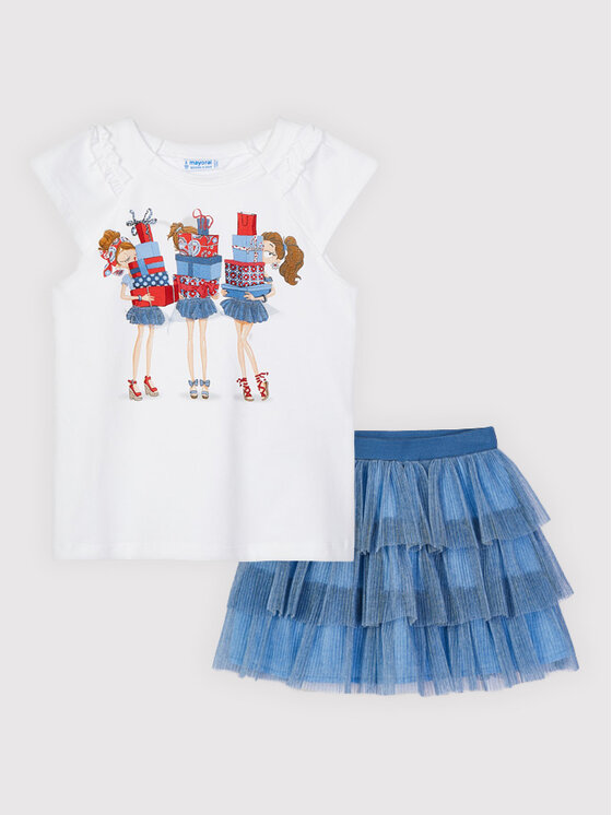 Completo T-shirt e gonna 3961 Blu Regular Fit