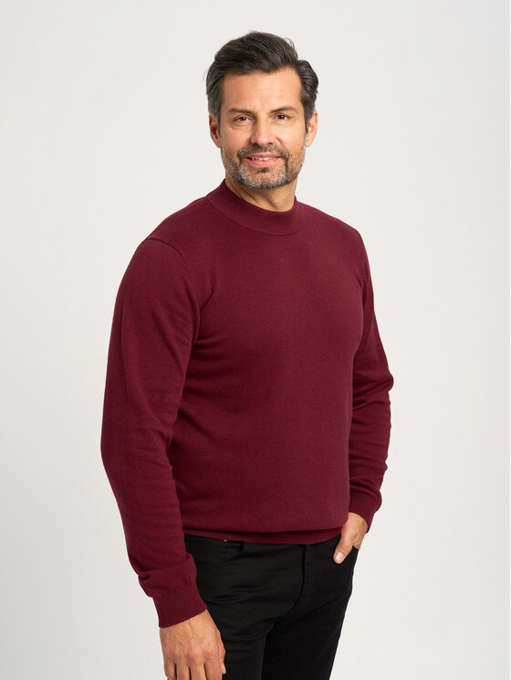 Willsoor Willsoor Sweter 71415 Bordowy Regular Fit