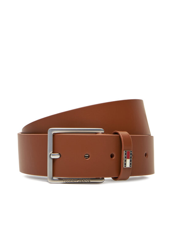 Curea pentru Bărbați Tommy Jeans Tjm Flag Leather 4.0 AM0AM13416 Maro