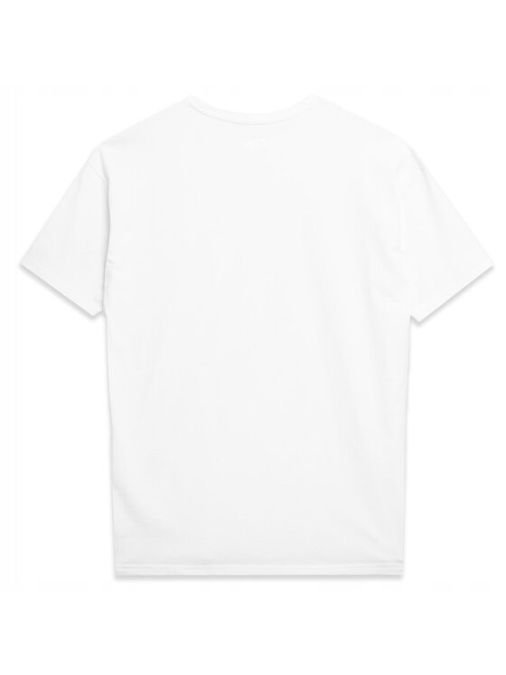 4F 4F T-Shirt TTSHM298 Biały Comfortable Fit