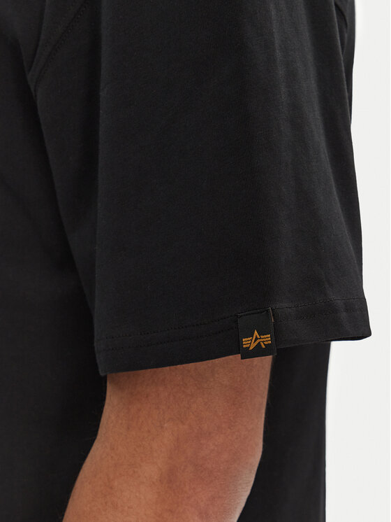 Alpha Industries Alpha Industries Tričko College 146501 Čierna Relaxed Fit