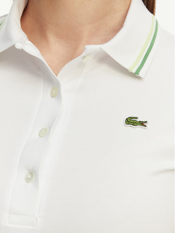 Lacoste Lacoste Polo särk DF5284 Valge Slim Fit
