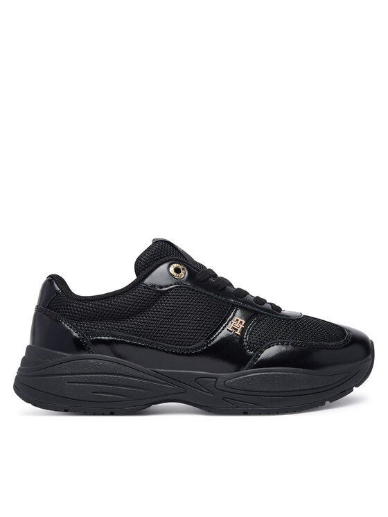 Tommy Hilfiger Sneakers Modern Runner Shiny Leather FW0FW09413 Negru
