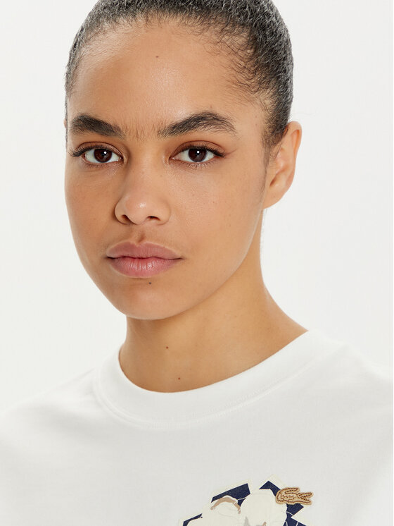 Lacoste Lacoste T-särk TF2667 Valge Oversize