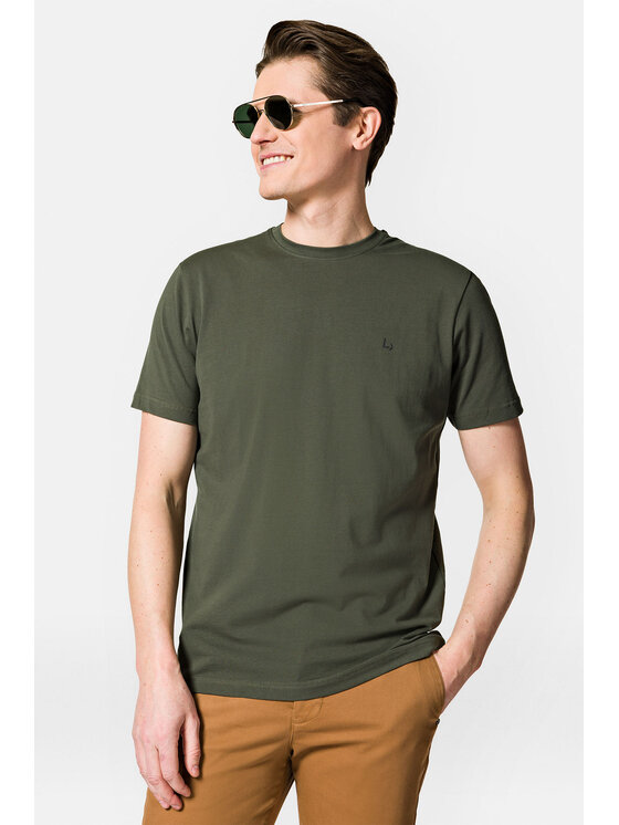 Lancerto Lancerto T-Shirt Linus TS073123000028 Zielony Regular Fit