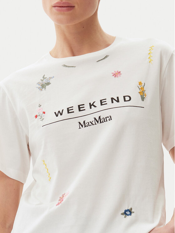 Max Mara Max Mara T-Shirt 2515971042650 Biały Regular Fit