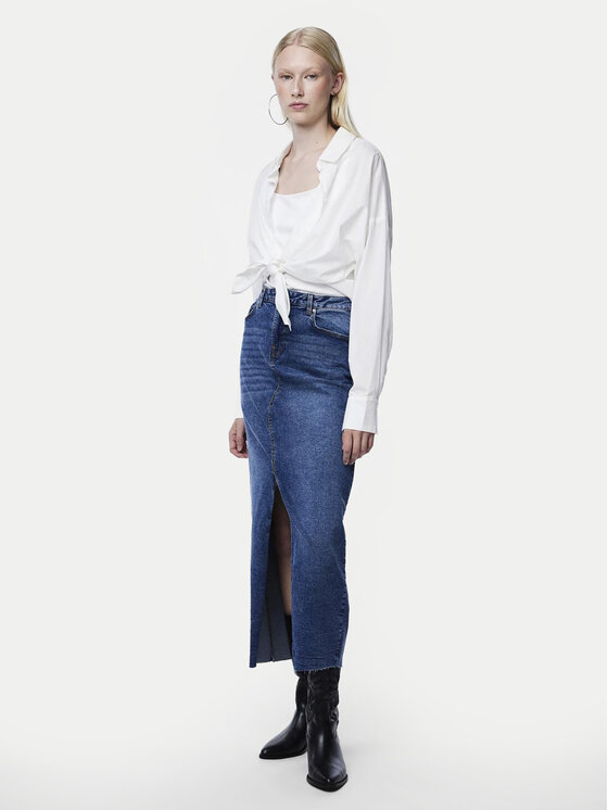 Pieces Pieces Jeans suknja Jessie 17150234 Plava Regular Fit