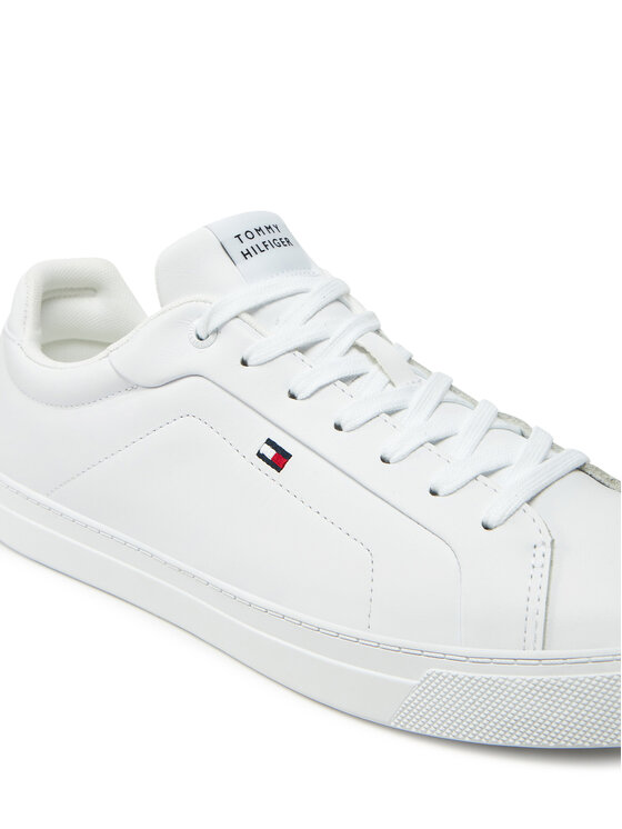 Tommy Hilfiger Tommy Hilfiger Sneakersy Icon Court Lth Flag Ess FM0FM05317 Biela