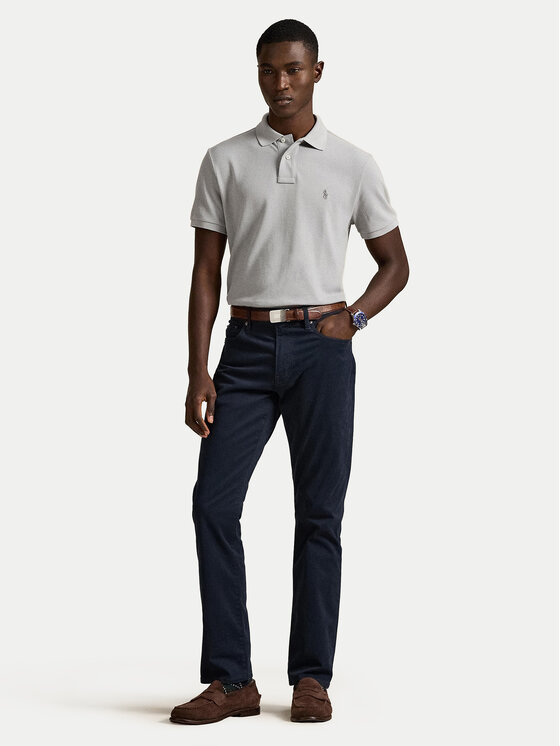 Polo Ralph Lauren Polo Ralph Lauren Polo marškinėliai 710680784466 Šviesiai pilka Custom Slim Fit