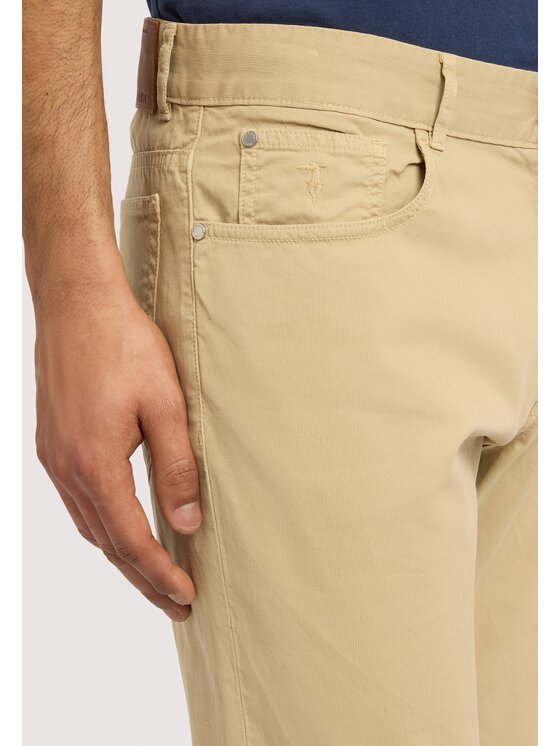 Trussardi Trussardi Spodnie materiałowe P704H704865N012 Kremowy Slim Fit