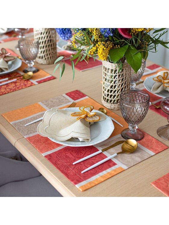 Roseberry Home Roseberry Home Podkładka na stół akrylowa Orange Symphony Pomarańczowy