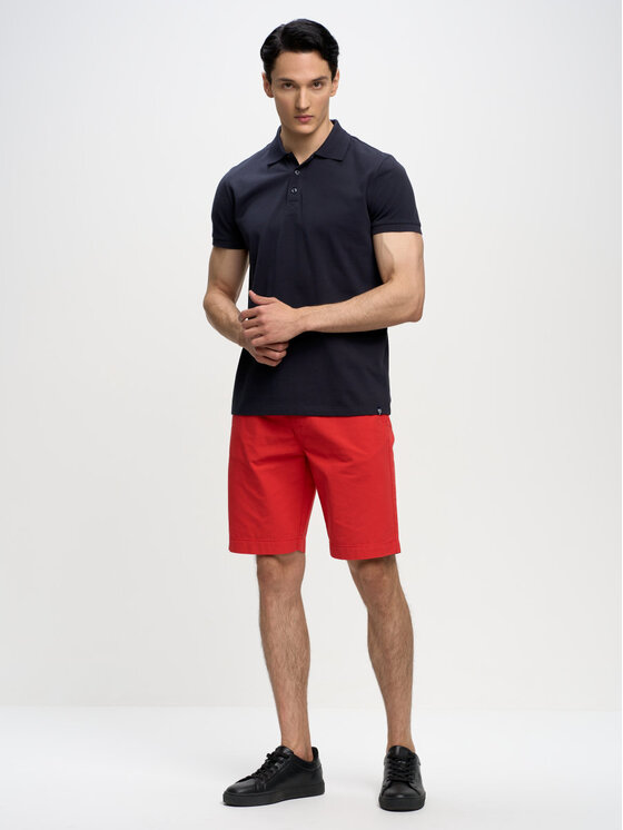 BIG STAR BIG STAR Szorty materiałowe ross_bermudas_603 Czerwony Bermuda Fit