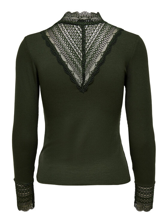 ONLY ONLY Halenka 15207788 Zelená Stretch Fit