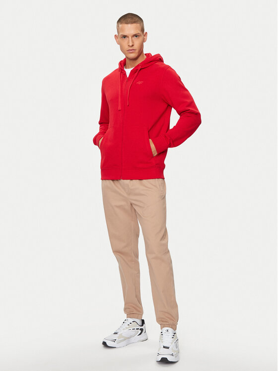 4F 4F Sweatshirt 4FWSS24TSWSM0951 Dunkelrot Regular Fit