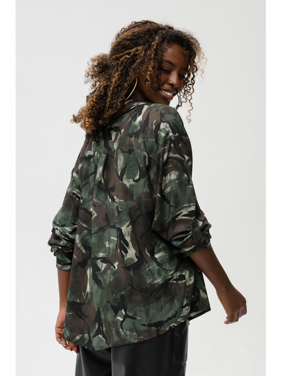 blue shadow blue shadow Koszula Teo Khaki Regular Fit