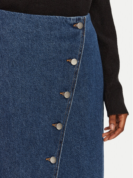 Vila Vila Jeans suknja Sym 14099725 Plava Regular Fit