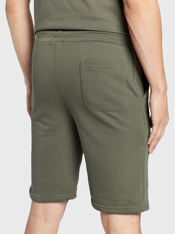Alpha Industries Alpha Industries Szorty sportowe Basic 116363 Zielony Regular Fit