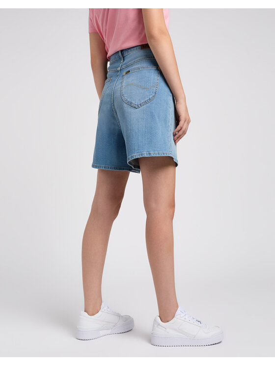 Lee Lee Szorty STELLA SHORT Niebieski Loose Fit