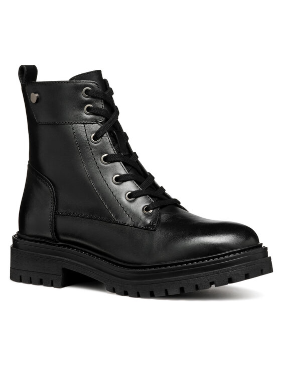 Geox Geox Šnurovacia obuv D Iridea D46HRG 00043 C9999 Čierna