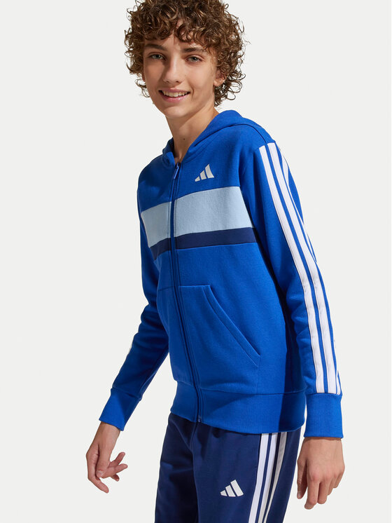adidas adidas Treniņtērps Seasonal Essentials Tiberio 3-Stripes JI6209 Zils Regular Fit